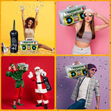 Inflatable Boombox & Phone Props – 2pcs for 80s/90s Party Decorations