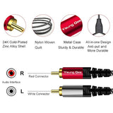 2 Rca Stereo Audio Cable 20 Ft, 2Rca Male To 2Rca Male Audio Stereo Subwoofer