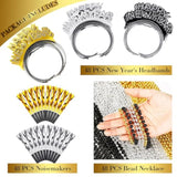 144 Pcs 2026 New Year Party Supplies Headbands, Noise Makers & Necklaces
