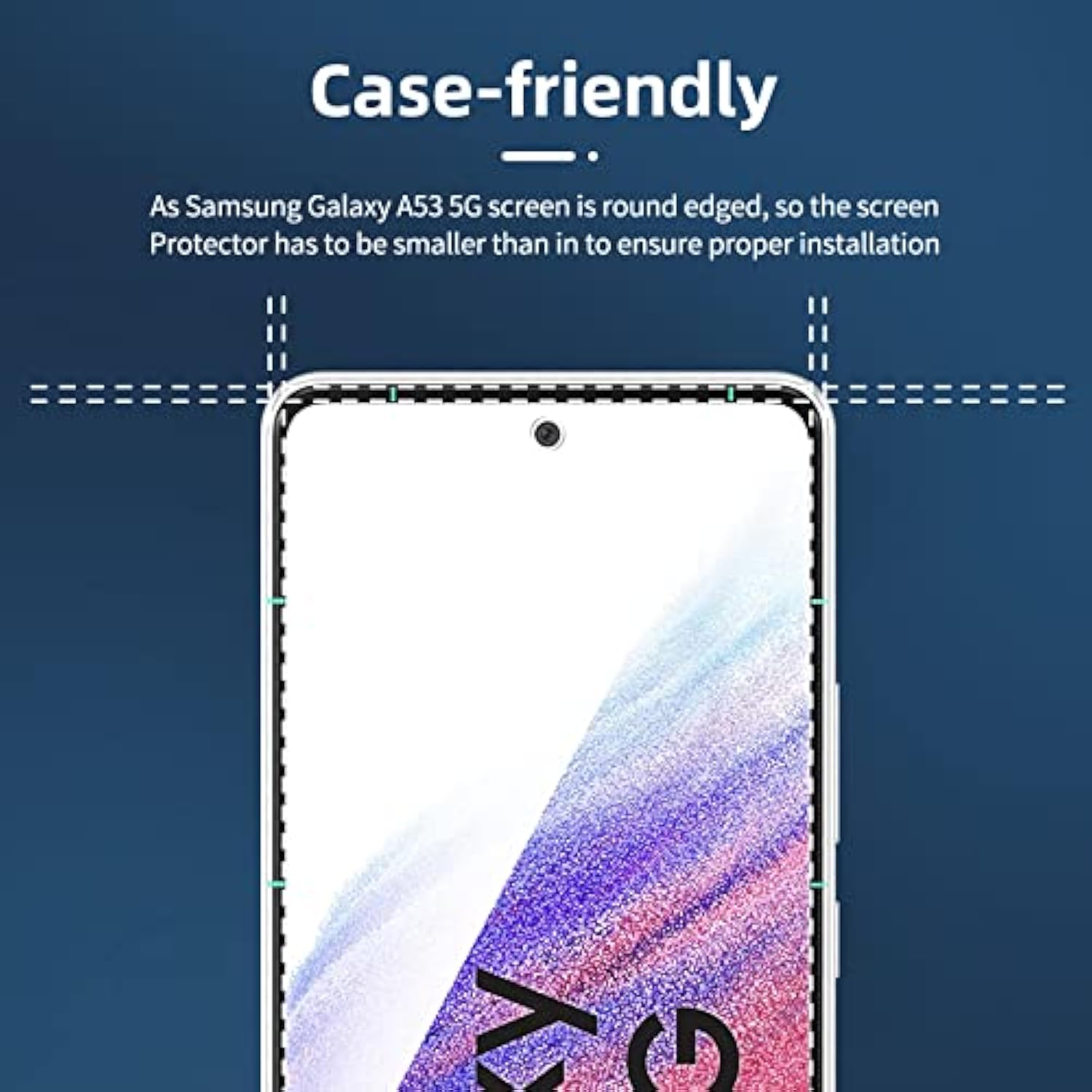 3-Pack Samsung Galaxy A53 5G Tempered Glass Screen Protector Anti-Scratch