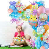 Easter Balloon Arch Garland Kit 161 Pcs Easter Day Party Decorations Balloon With Bunny Carrot Chicken Foil Balloons For Easte Theme Spring Party
