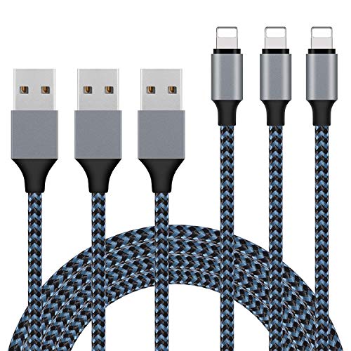iPhone Charger, 3Pack 9ft Lightning Cable iPhone Charger Cable Nylon Braided Charging Cord Compatible iPhone 14/13/12/12Pro/12ProMax/11/11Pro/11Pro