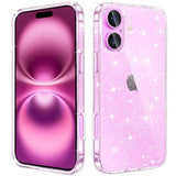Clear Glitter TPU iPhone 16 Plus Case Sparkly Slim Shockproof Cover