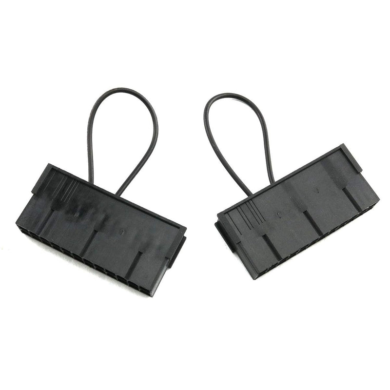 Atx Psu Bridge Tool 2Pcs Black 24 Pin Atx Eps Psu Power Supply Jumper Bridge C