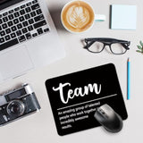 Team Definition Funny Mouse Pad For Desk, Team Gifts For Men Women, Teammate Gifts For Coworker, Best Team Desk Mat, Team Mouse Pad Gifts For Colleague Employee, Team Member Gifts
