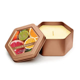 Root Candles Scented Candles in Travel Tin 24-Hour Honeycomb Traveler Handcrafted Beeswax Blend Candle, 4-Ounce, Citron & Bergamot