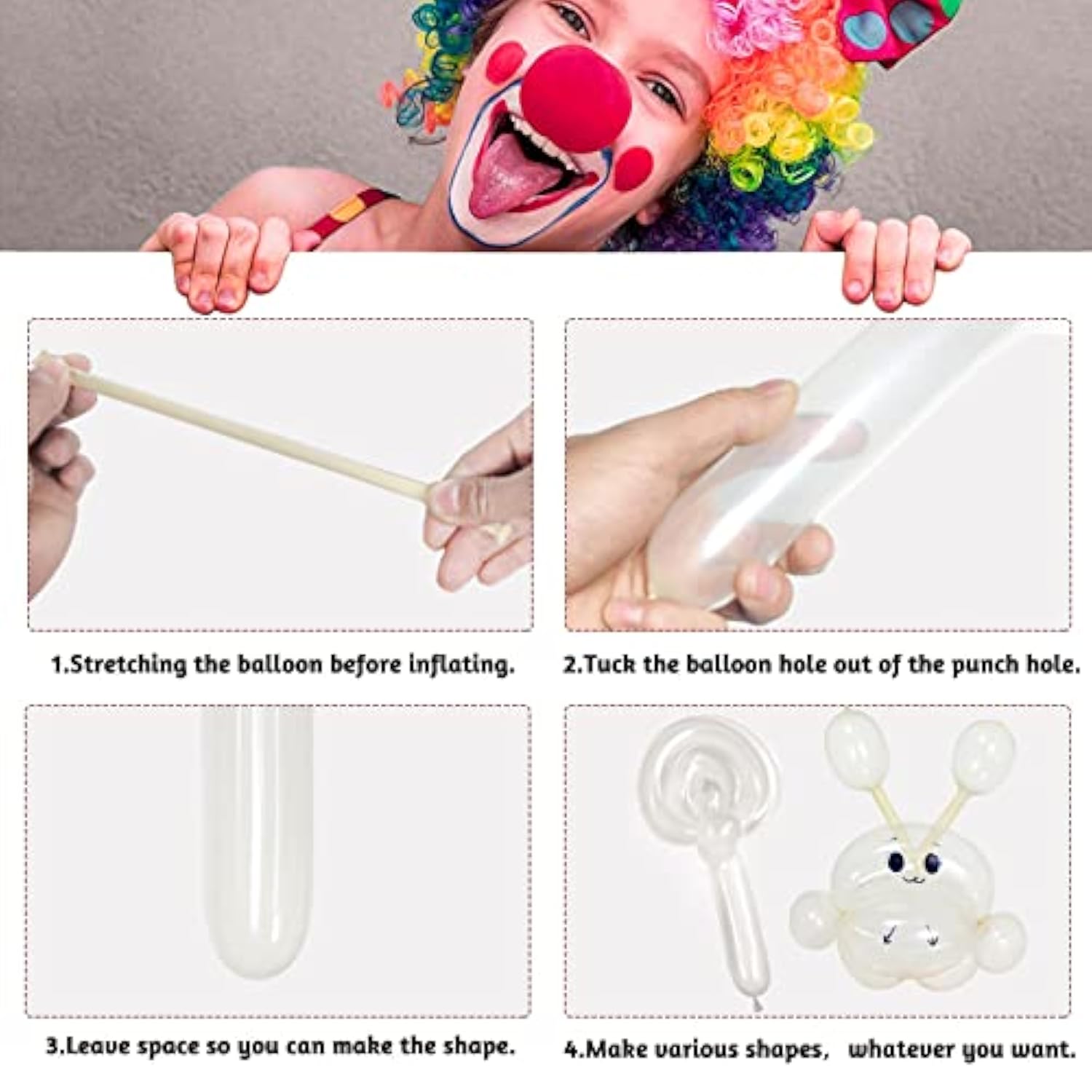 260 Balloons Clear, Thickening Long Balloons For Tying Arch, Twisting Latex Animals Magic Modeling Skinny Birthday Balloon For Kid‘S Party Wedding Decoartion Supply 100Pcs