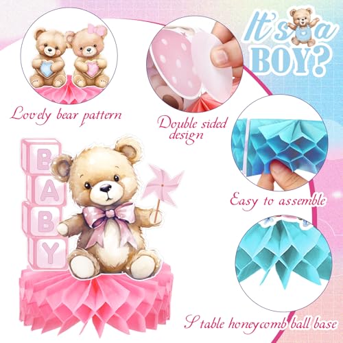 12 Pcs Butterfly Baby Shower Decorations Centerpieces, Bear