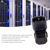 Iec 320 C14 Male To C13 Female 90 Degree Down Angled Power Extension Connector Adapter 10A 250V For Monitor/Computer/Pdu Chassis/Printer