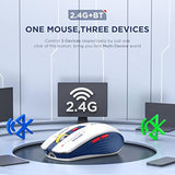 Bluetooth Wireless Mouse - (Bt1/Bt2+Usb) Tri-Mode High Performance, Rechargeab