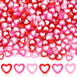 700Pcs Heart Shaped Acrylic Pink Red Spacer Pony Beads For Jewelry Making Party Decoration Necklace Bracelets Earrings Hair Beads Diy Crafts Supplies