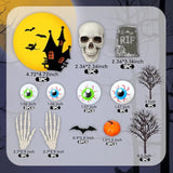 Halloween Cake Toppers Tombstone Moon Pumpkin Skull Skeleton Hands Party Decor