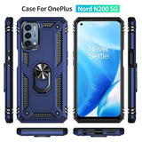 Oneplus Nord N200 5G Case: Military Grade 16Ft Drop Tested, Ring Shockproof Protective Cover With Hd Screen Protector, Blue