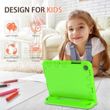 Kids Case For Samsung Galaxy Tab A9+/A9 Plus 11 Inch 2023 Case With Builtin Screen Protector, Light Weight Shock Proof Handle Stand Kids Friendly Cover For (Smx210/X216/X218),Green