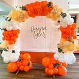111pcs Orange White Nude Balloon Arch Garland Kit Fall Little Cutie Balloons for Party