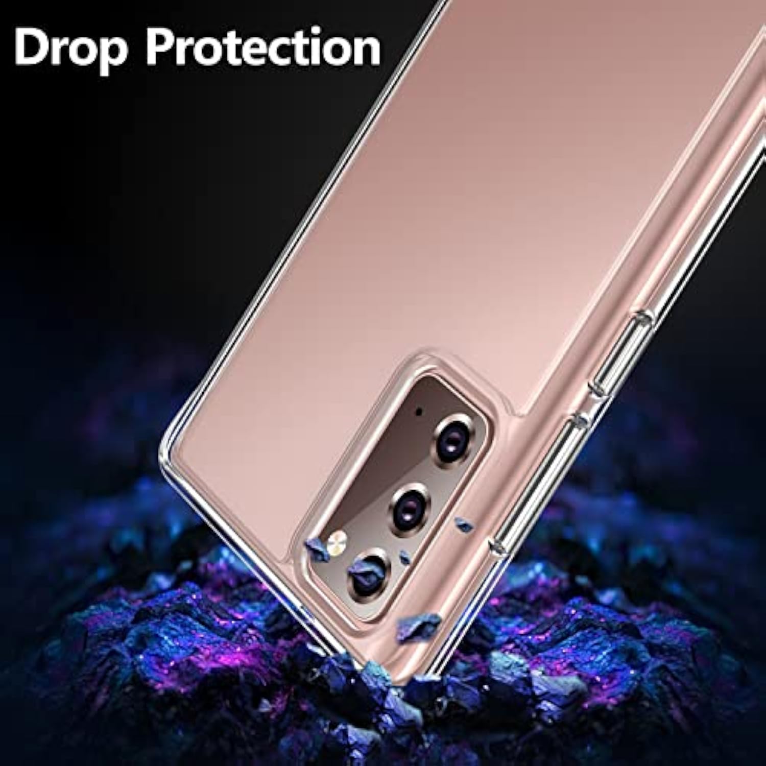 For Samsung Galaxy Note 20 Case, Crystal Clear Shockproof Protective Durable Slim Fit Phone Cover For Galaxy Note 20 5G With Transparent Hard Pc Scratch-Resistant Back & Soft Silicone Edge