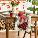 Eucalyptus Hearts Valentine'S Day Table Runner, Holiday Kitchen Dining Table Decoration For Home Party Indoor 13X72 Inch