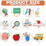 36Pcs Back To School Teacher Cupcake Toppers, Creative And Easy To Operate Decorations Cupcake Picks Book, School Safe Cupcakes & Teacher Cupcake Toppers Applicable For Opening Ceremony