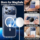 For Iphone 17 Pro Max Case With Screen Protector,[Compatible With Magsafe] Military-Grade Protection & Anti-Yellowing,Magnetic Phone Case For Iphone 17 Pro Max,Clear