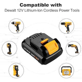 4Pack 4.0Ah 12V Dcb120 Replacement For Dewalt 12V Max Battery, Dcb120 Dcb121 Dcb123 Dcb122 Dcb124 Dcb125 Dcb127, 12Volt Compatible With Dewalt 12V Lithium Batteries