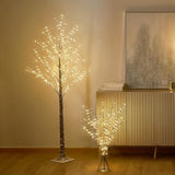 Lighted Snow Flocked Twig Tree With Fairy Lights 6Ft 330 Led For Indoor Home Thanksgiving Christmas Holiday Decoration