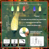 120 Led C9 Christmas Lights,Outdoor String Lights,Christmas Light Decor With 8 Modes Waterproof,Suitable For Indoor And