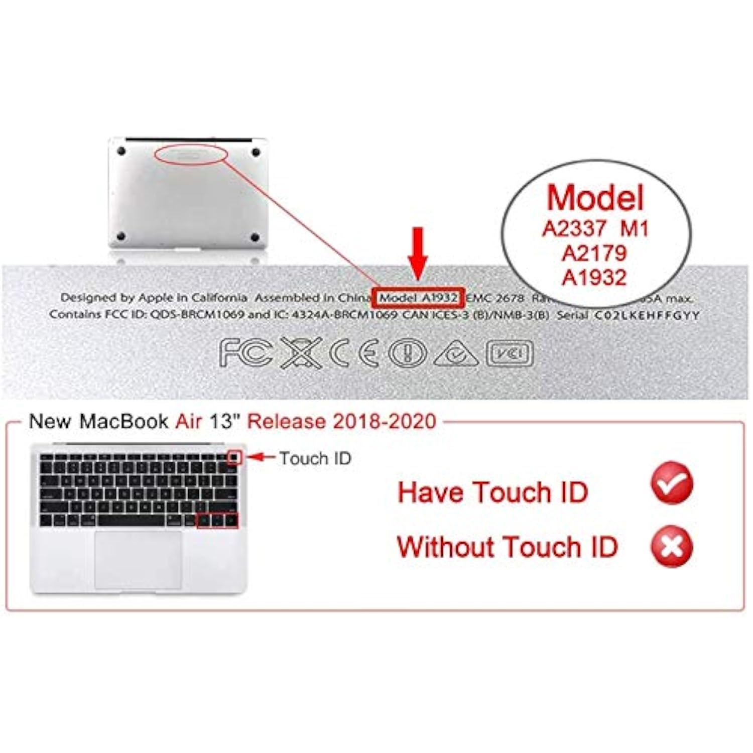 For Macbook Air 13 Inch Case 2020 2019 2018 Release A2337 M1 A2179 A1932 Bundle, Plastic Hard Case Shell, Sleeve Bag, Screen Protector, Keyboard Cover And Dust Plug - Gradient