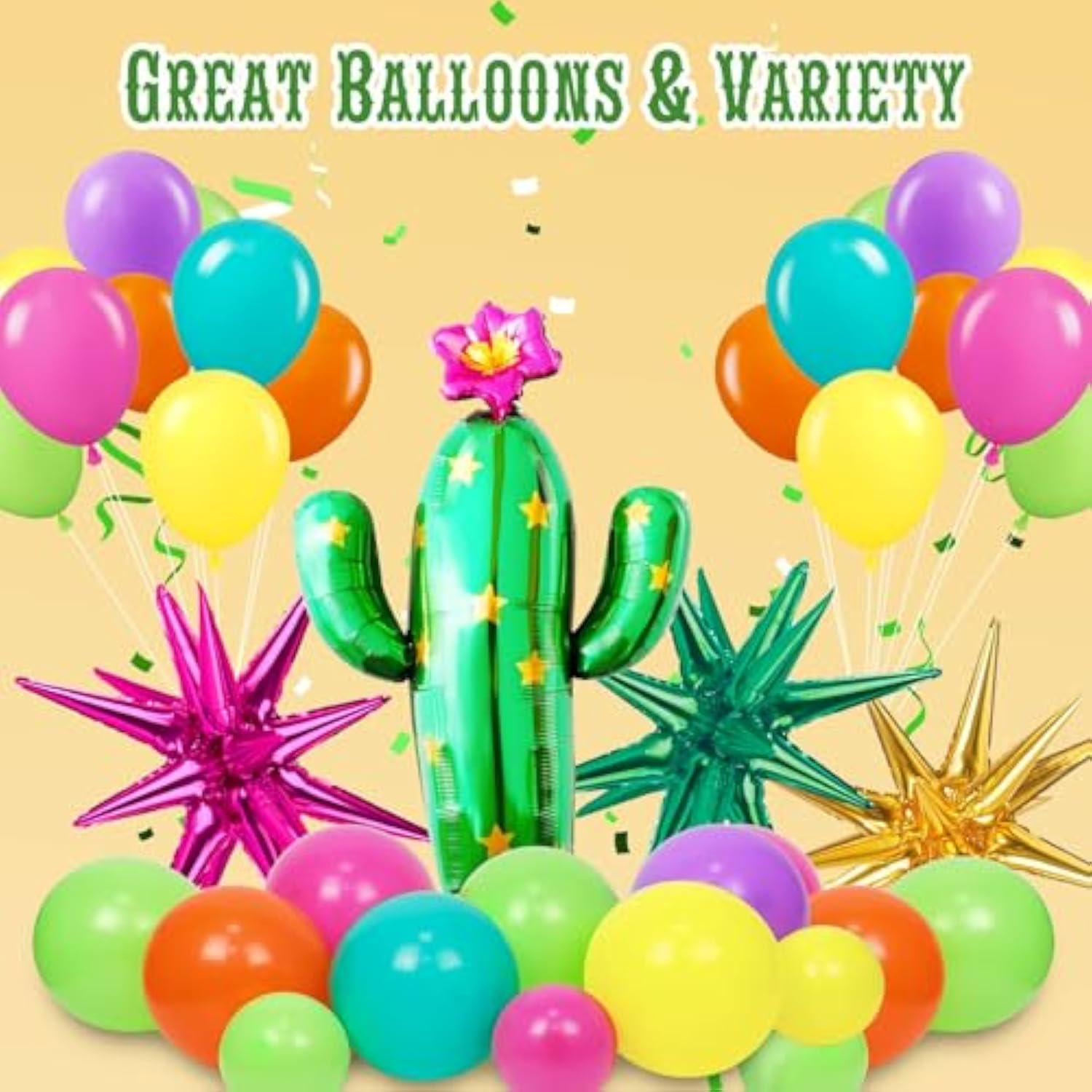 158Pcs Mexican Fiesta Balloon Garland - Colorful Party Arch Kit