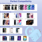 45W Dual Port Iphone 17 16 15 Charger Fast Charging Block And 6Ft/10Ft Usb C To Type C Charger Cable Cord Long For Apple Iphone 17 Pro Max/17 Pro/17 Air/16 Pro Max/16/15 Pro Max/15/15 Plus/Mini/Ipad