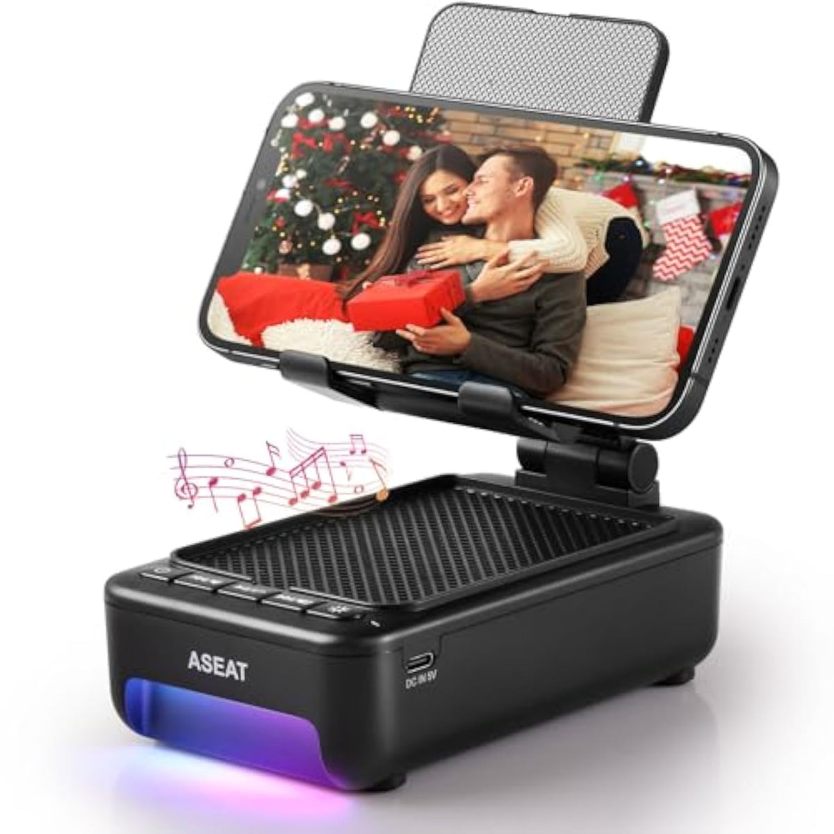 Gifts For Men Him, Cell Phone Stand With Bluetooth Speaker&Led Color Changing Light, Unique Gifts For Women Dad Her Husband, Birthday Gifts For Men