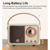 Retro Bluetooth Speaker Wireless Mini Speaker,Bluetooth Speaker With Crystal Clear Stereo Sound Rich Bass,Portable Bluetooth Speaker For Iphone,Android Devices And Tablet (Beige)