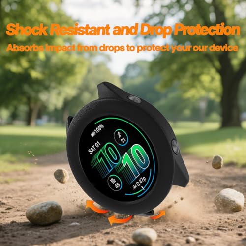Watch Screen Protector (3+1Pack) Compatible for Garmin Forerunner 570 47mm,Full Coverage 3D Curved Edge Frame PET Film Anti-Scratch High Definition
