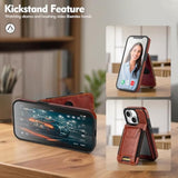 Brown iPhone 13 Case with Wallet and Card Holder