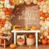 Fall Balloon Arch Garland Kit Orange White Gold Balloons Thanksgiving Party Decor