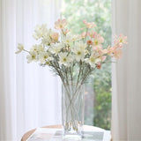 4 Pcs Artificial Wild Flower Fake Cosmos Silk Flower For Wedding Table Centerpieces Home Kitchen Garden Decor 23.6'' High (White)