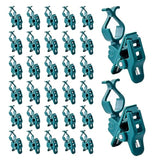 C7 C9 Christmas Lights Universal Spring Clips, 100 Count Quick Spring Clips For Holiday Light Decorations, Shatterproof Shingle And Gutter Clips For E12 E17, Metal Surface Roof Fence Railing Gates