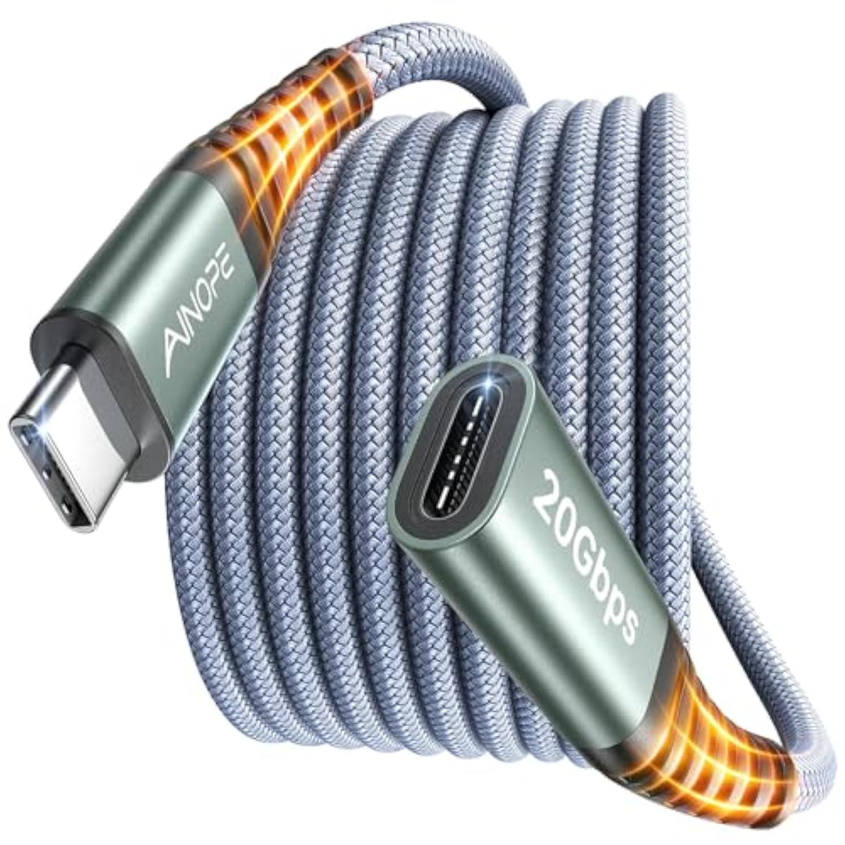 [2M/6.6Ft Usb C Extension Cable, 10Gbps/Usb3.2 Fast Transfer Usb Type C Extend
