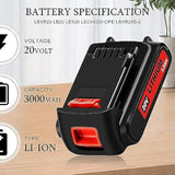 2 Pack 20Volt 3.0Ah Max Lbxr20 Repalcement For Black And Decke 20V Lithium Battery Compatible With Black And Decker 20V Battery Lb20 Lbx20 Lst220 Lbxr2020-Ope Lbxr20B-2 Lb2X4020 Cordless Tool?Red?