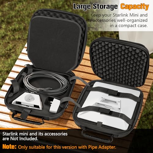Lightweight Eva Case For Starlink Mini, Starlink Mini Accessories Case Storage Bag, Custom Shoulder Strap & Handle Strap,Waterproof And Shockproof, Ideal For Traveling