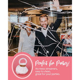 10-Pack White Handheld Confetti Poppers – No-Mess Streamers for Weddings, Birthdays & Parties