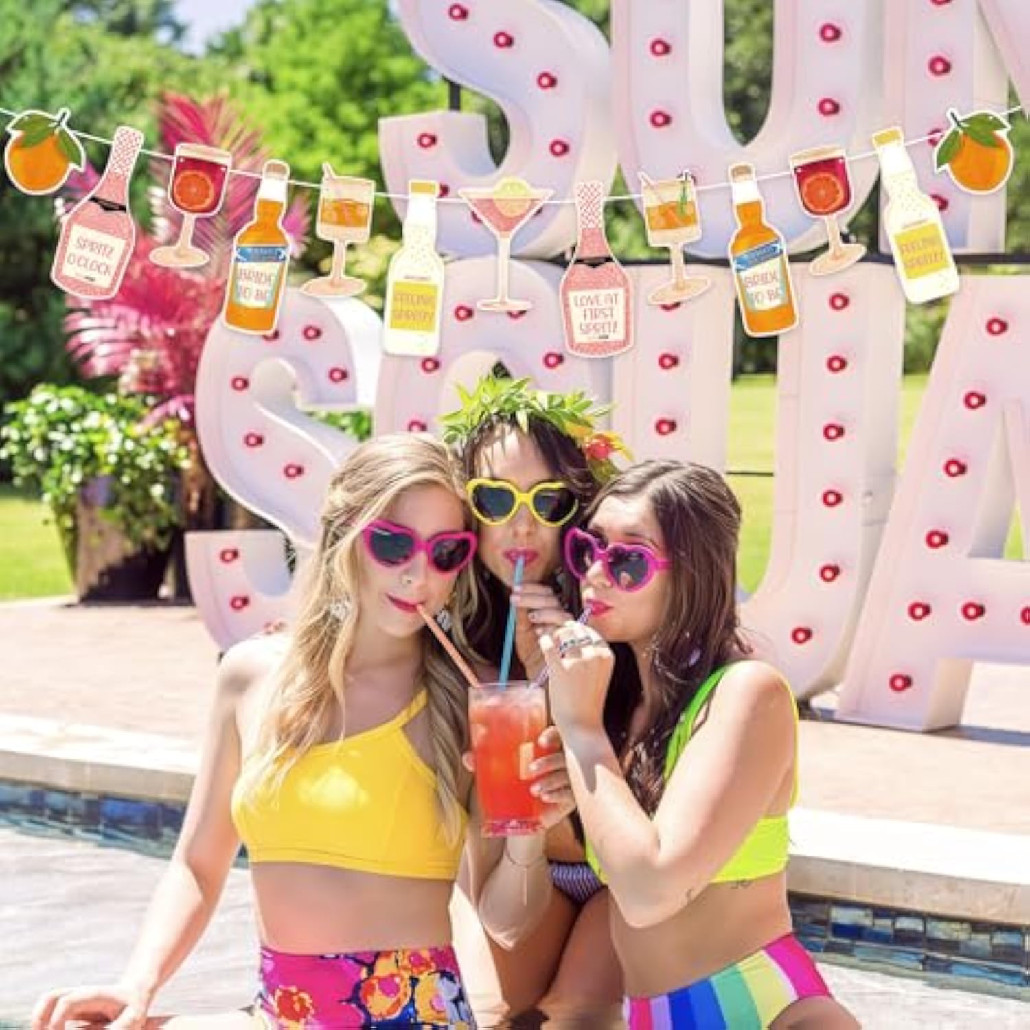 Pre-Strung Bachelorette Banner Aperol Spritz Theme Last Spritz Bach Party Decorations Wedding Bridal Shower Decor