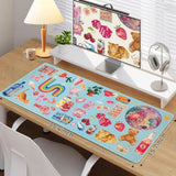 Mouse Pad Desk Mat Large, Anti-Slip Big Mousepad Xxl Large With Stitched Edges, 35.4"X15.7" Mouse Mat For Computer(Sky Blue)