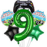 6Pcs Game Controller Mylar Balloons - 9th Birthday Party Supplies
