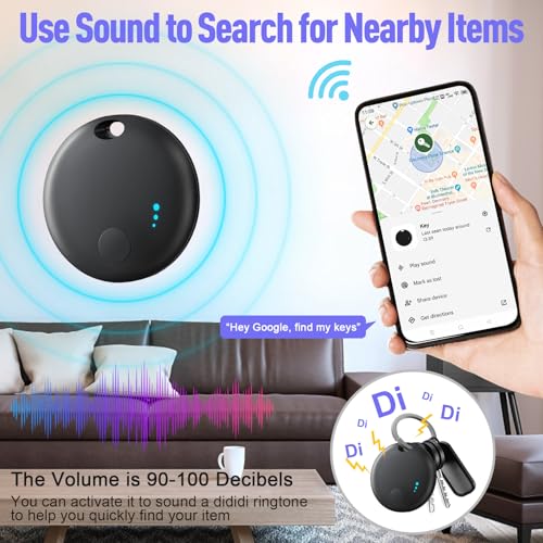 Air Tracker For Android, Air Tracker-4 Pack Android, Bluetooth Tracking Tag Compatible Google Find Hub App, Smart Tracker Key Finder For Key Wallet Bag Luggage - Black