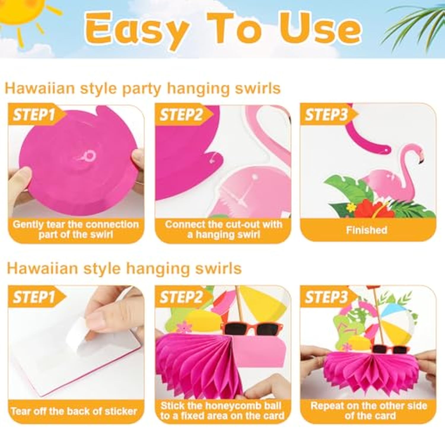 Hawaiian Luau Retirement Party Decorations Aloha Banners Happy Retirement Hanging Swirls Tropical Honeycombs 3D Flamingo Palm Pineapple Table Centerpieces For Summer Beach Party Supplies Favor Decor