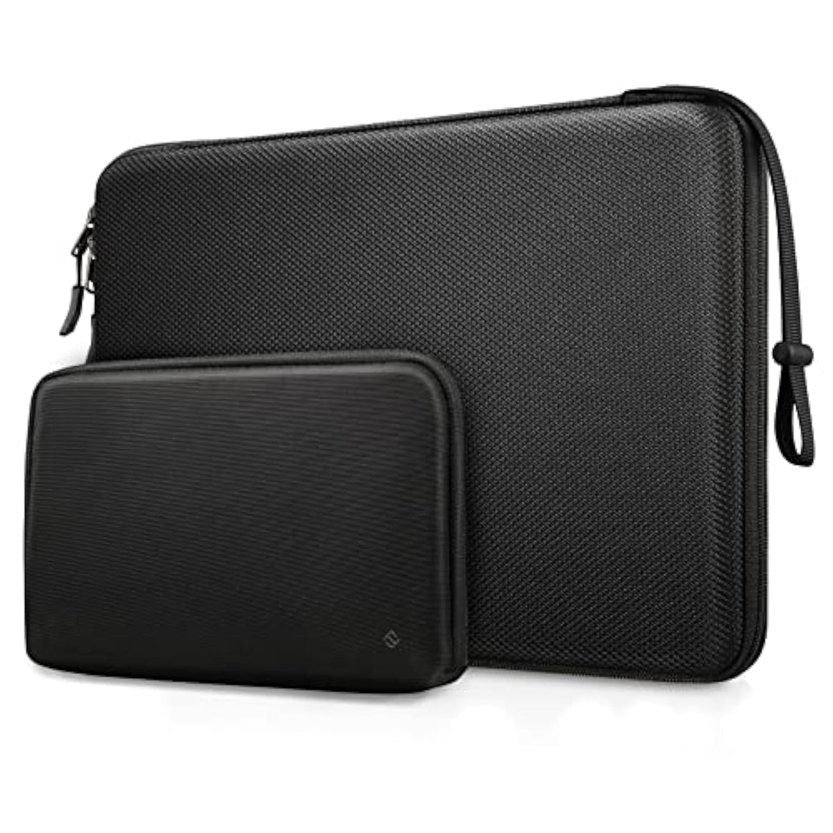 Hard Laptop Sleeve With Accessory Pouch Compatible With 13 Inch Macbook Air M4 2025 M3 2024, 14 Inch Macbook Pro M4/M3/M2, Surface Laptop Waterproof Case, Black