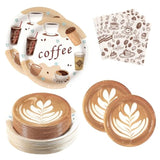 180Pcs Coffee Party Supplies Serves 60,Fun Coffee Cup Theme Paper Plates And Napkins Set For Baby Shower Birthday Party Decorations