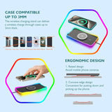 Wireless Charging Pad For Car, Rgb 15W Fast Non Slip Usb Wireless Car Charger Pad [20W Car Charger Incl] For Airpods Iphone 15 13 12 11 Xr X 8,Samsung S20 S10 Plus Galaxy Note 9 Android