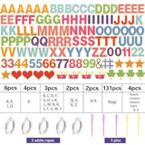 143 Pcs Diy Letter Banner Customizable Happy Birthday Supplies Make Your Own Banner Include Letters, Numbers Symbol Rope Needles For Baby Shower Wedding Bachelor Party Decorations(Multicolor)