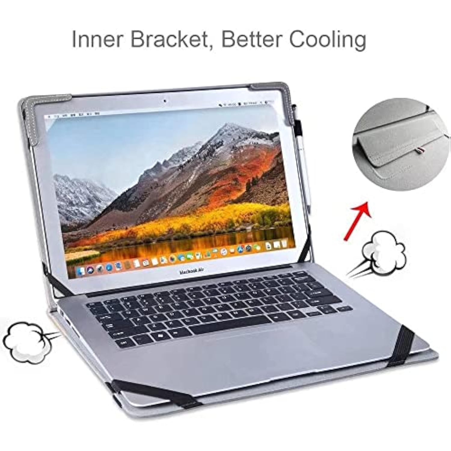 Stand Case Cover Compatible With Dell Latitude 5450, Latitude 5440, Latitude 5430, Latitude 5431, Latitude 5410 14 Inch Laptop Notebook Protective Sleeve Pouch